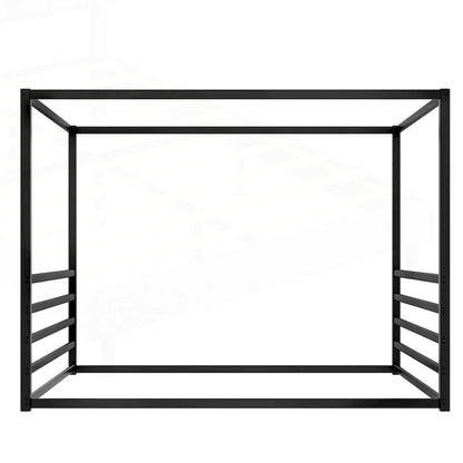Lit double moderne en fer avec barrières de sécurité multifonctionnelles et structure stable