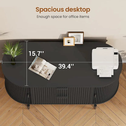 Classeur à 2 tiroirs, meuble de rangement à 2 portes pour bureau à domicile