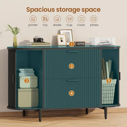 Classeur à 2 tiroirs, meuble de rangement à 2 portes pour bureau à domicile