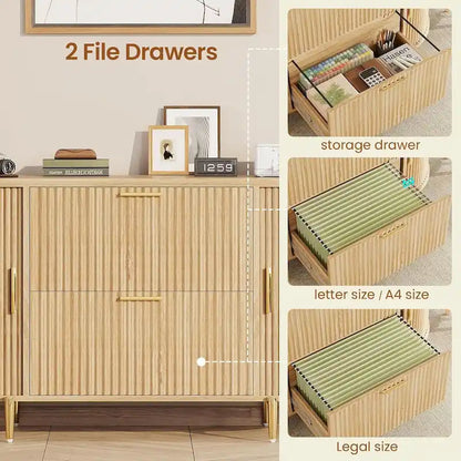 Classeur à 2 tiroirs, meuble de rangement à 2 portes pour bureau à domicile