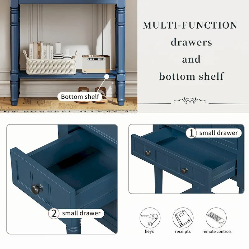Console étroite (bleu marine)