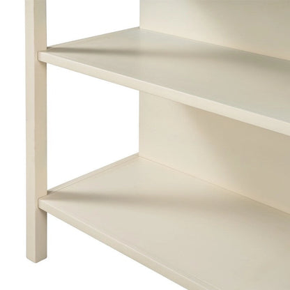 Ensemble îlot de cuisine rustique en bois massif 3 pièces : table fixe de 45 pouces avec deux tabourets et deux étagères ouvertes.