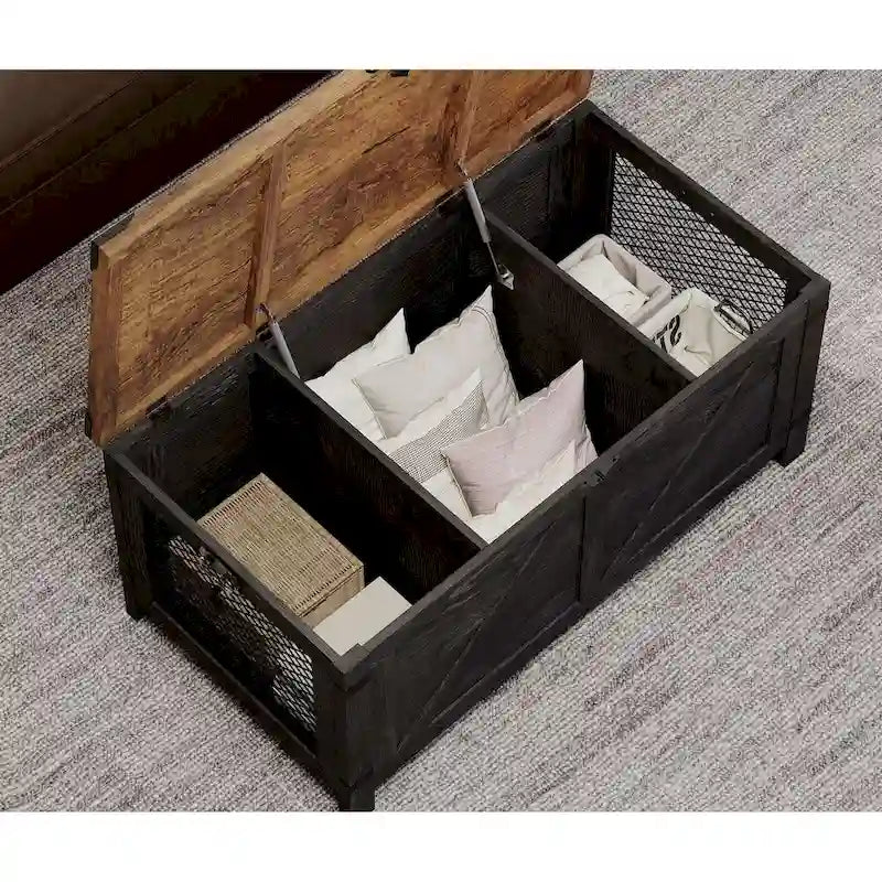 Table basse WAMPAT, table basse relevable avec rangement - 1 pièce