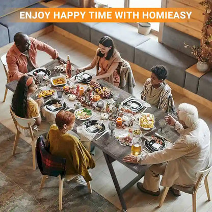 Table de salle à manger de style campagnard pour 8 personnes, table de cuisine rectangulaire en bois de 180 cm (70,8 pouces).