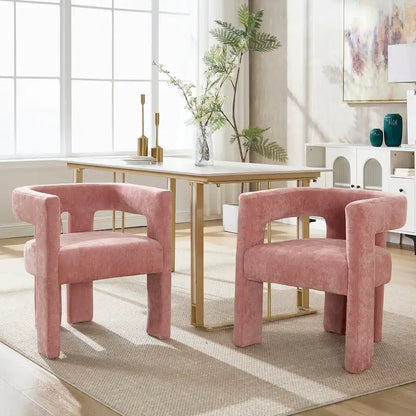 Ensemble de chaises de salle à manger confortables, revêtues de tissu, pour différents espaces