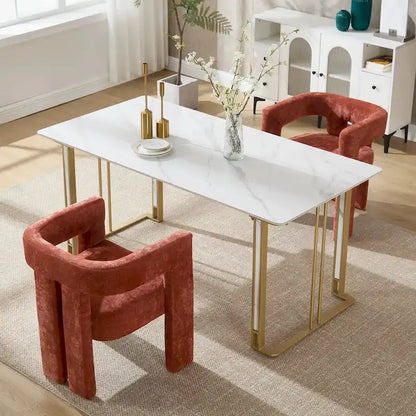 Ensemble de chaises de salle à manger confortables, revêtues de tissu, pour différents espaces