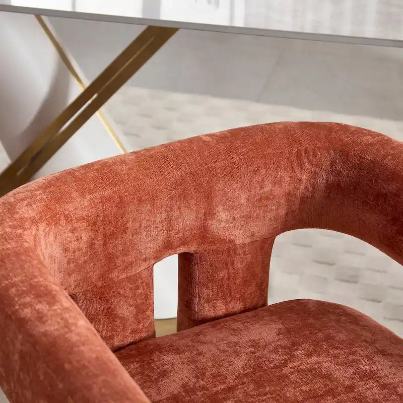 Ensemble de chaises de salle à manger confortables, revêtues de tissu, pour différents espaces