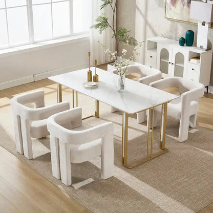 Ensemble de chaises de salle à manger confortables, revêtues de tissu, pour différents espaces