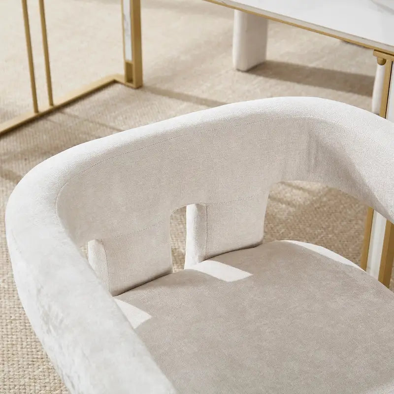 Ensemble de chaises de salle à manger confortables, revêtues de tissu, pour différents espaces