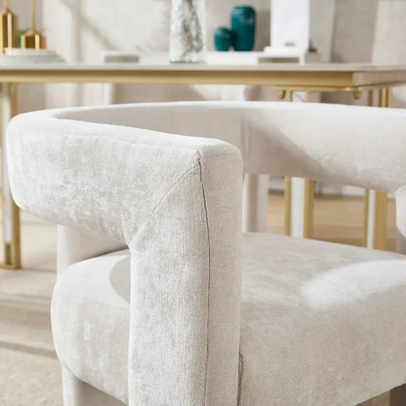 Ensemble de chaises de salle à manger confortables, revêtues de tissu, pour différents espaces