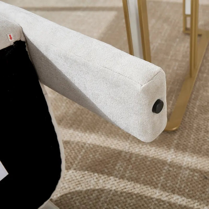 Ensemble de chaises de salle à manger confortables, revêtues de tissu, pour différents espaces