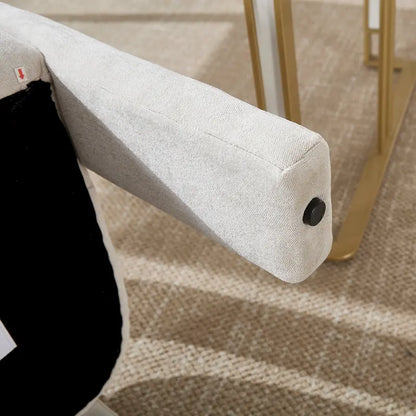 Ensemble de chaises de salle à manger confortables, revêtues de tissu, pour différents espaces