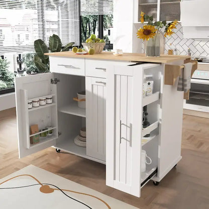 Kitchen Island With Drop Leaf(no include stool)