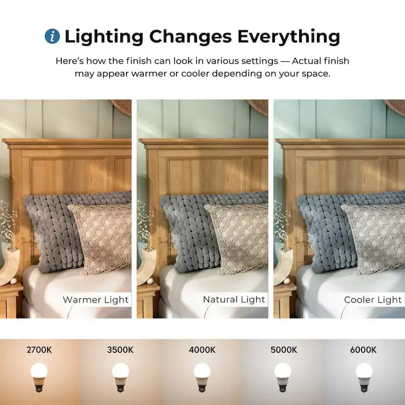 Lit Wellington Farmhouse en chêne naturel à panneaux en bois massif de Furniture of America