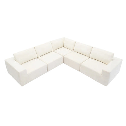 Canapé d'angle modulable, canapé d'angle en L, ensemble canapé nuage