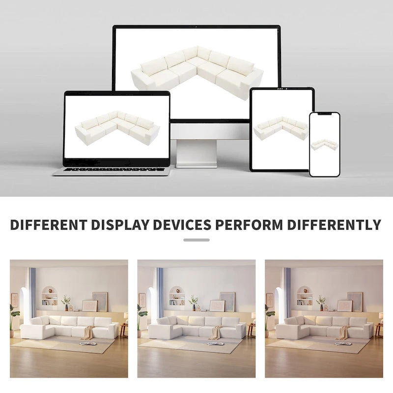 Canapé d'angle modulable, canapé d'angle en L, ensemble canapé nuage