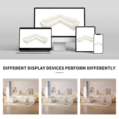 Canapé d'angle modulable, canapé d'angle en L, ensemble canapé nuage
