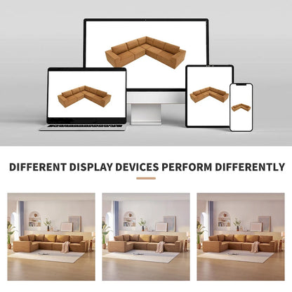 Canapé d'angle modulable, canapé d'angle en L, ensemble canapé nuage