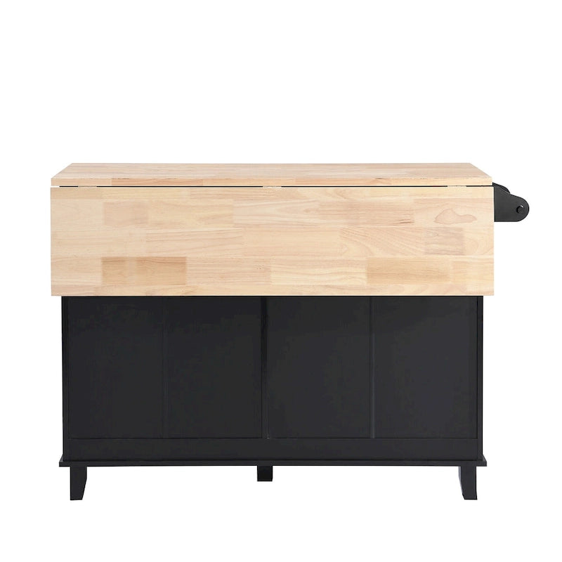 Ensemble îlot de cuisine TOPMAX avec abattant et 2 places assises, ensemble table et chaises avec étagère réglable, tiroirs et porte-serviettes