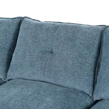 Canapé d'angle moderne en chenille en forme de U avec coussins d'accoudoirs réglables pour salon