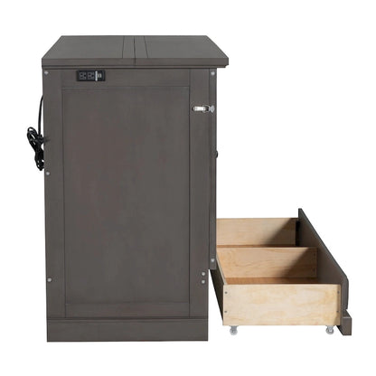 Lit escamotable en pin massif avec coffre de rangement, station de recharge et grand tiroir.