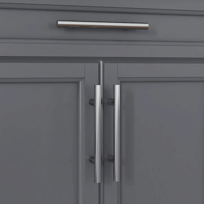 Îlot de cuisine mobile, chariot de cuisine roulant avec plan de travail en acier inoxydable, tiroir, porte-serviettes et étagère à épices