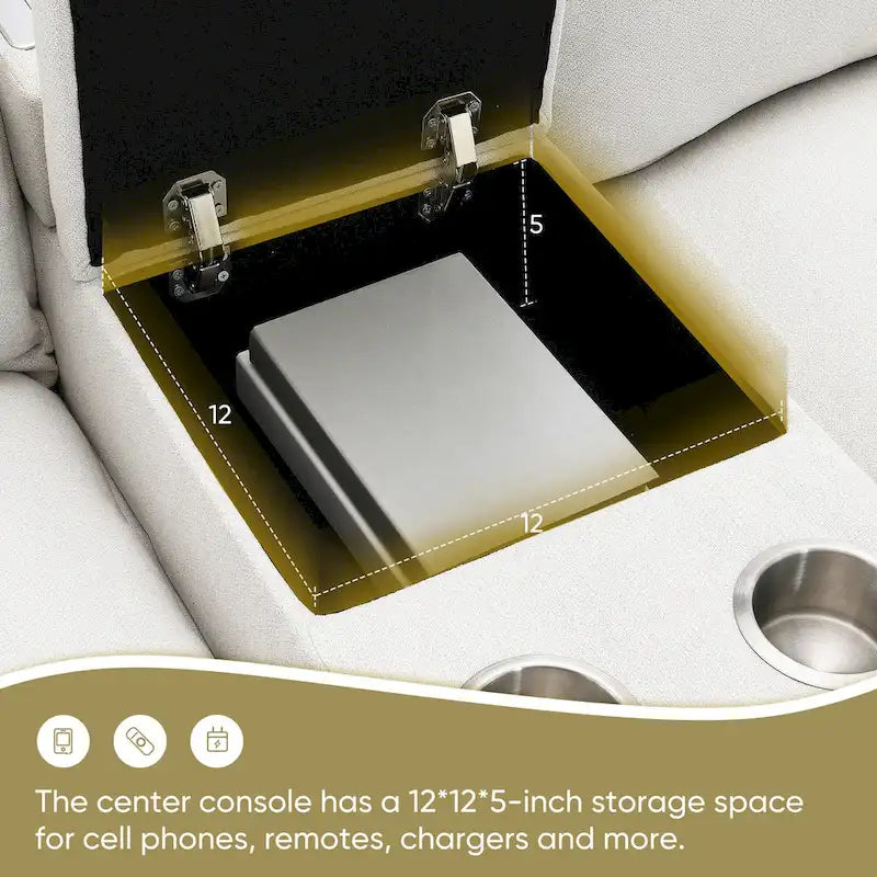 Canapé d'angle modulaire en chenille 109 avec console USB