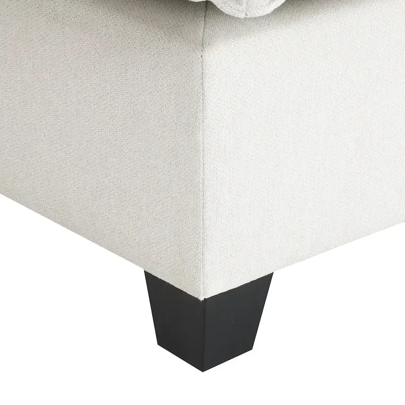 Canapé d'angle modulaire en chenille 109 avec console USB