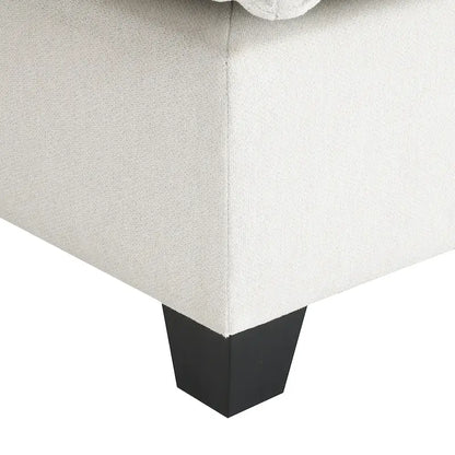 Canapé d'angle modulaire en chenille 109 avec console USB