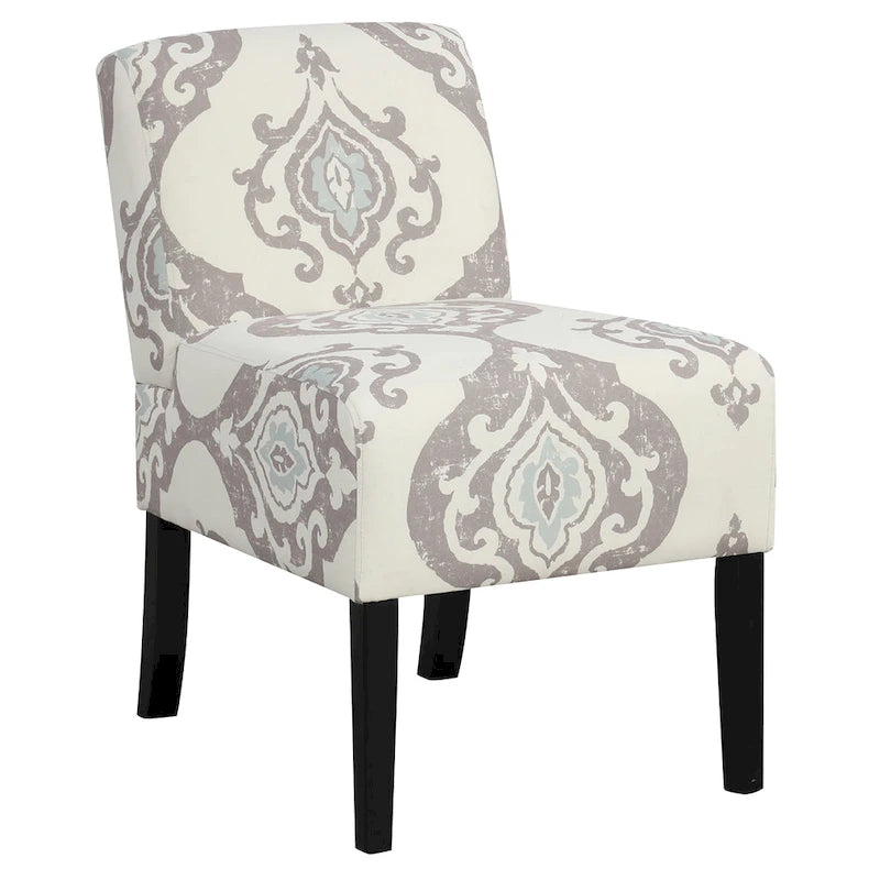 Chaise d'appoint sans accoudoirs Gymax avec pieds en bois d'hévéa, chaise de coiffeuse moderne pour