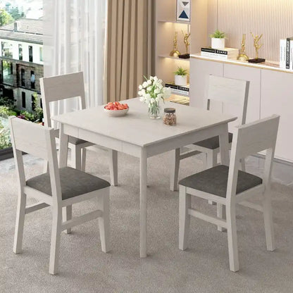 Ensemble de 2/4/6 chaises de salle à manger en bois massif, chaises de style campagnard en tissu avec dossier, chaises ovales pour la cuisine