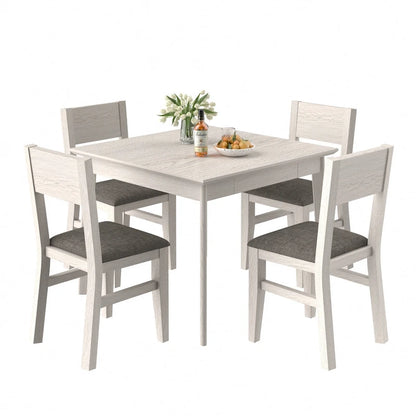 Ensemble de 2/4/6 chaises de salle à manger en bois massif, chaises de style campagnard en tissu avec dossier, chaises ovales pour la cuisine