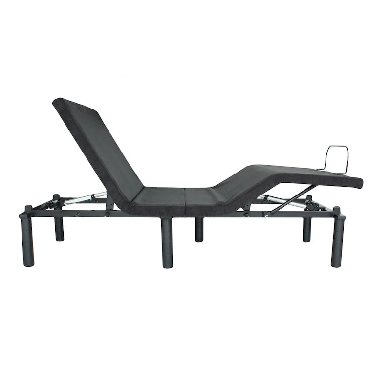 Sommier électrique réglable noir antique pour lit simple XL avec télécommande