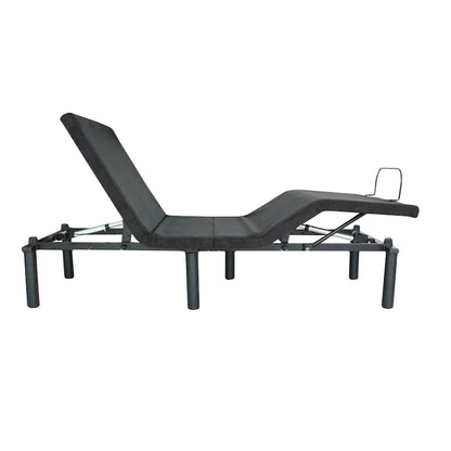 Sommier électrique réglable noir antique pour lit simple XL avec télécommande