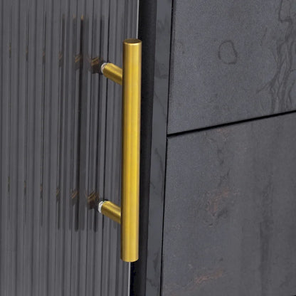 Meuble TV 62,9 pouces avec 4 tiroirs et grand placard de rangement pour téléviseurs jusqu'à 70 pouces.