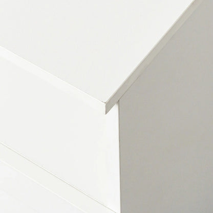 Meuble TV blanc 70 pouces avec rangement ouvert et tiroirs pour salon