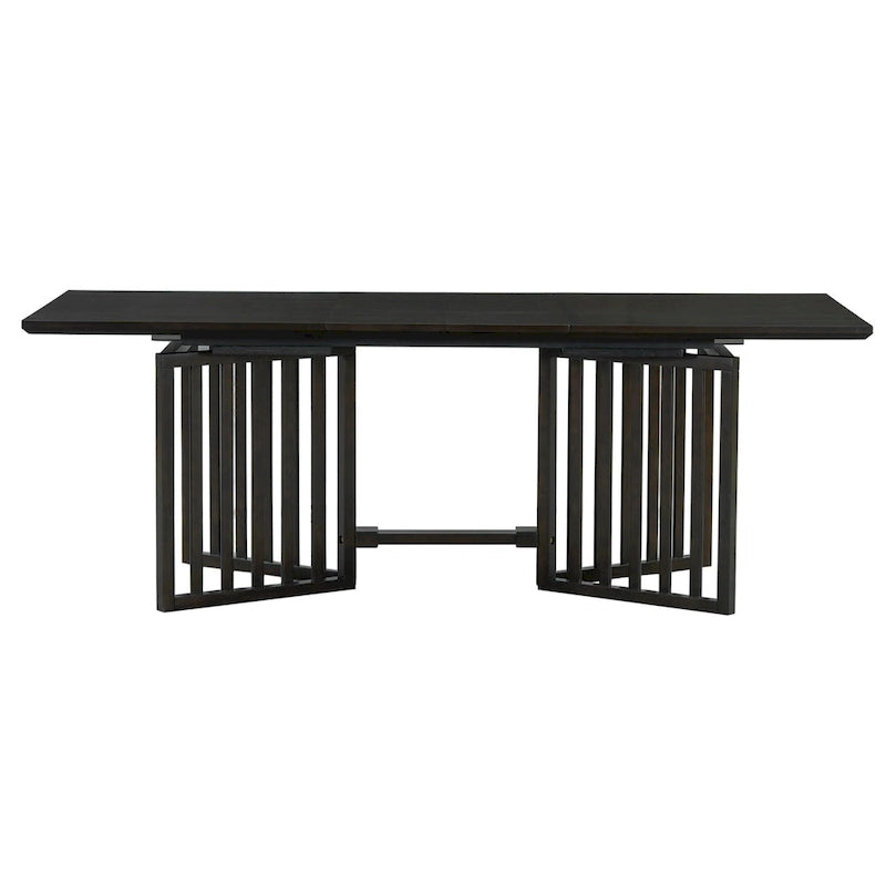 Ensemble de salle à manger de style campagnard 9 pièces avec table extensible et 8 chaises