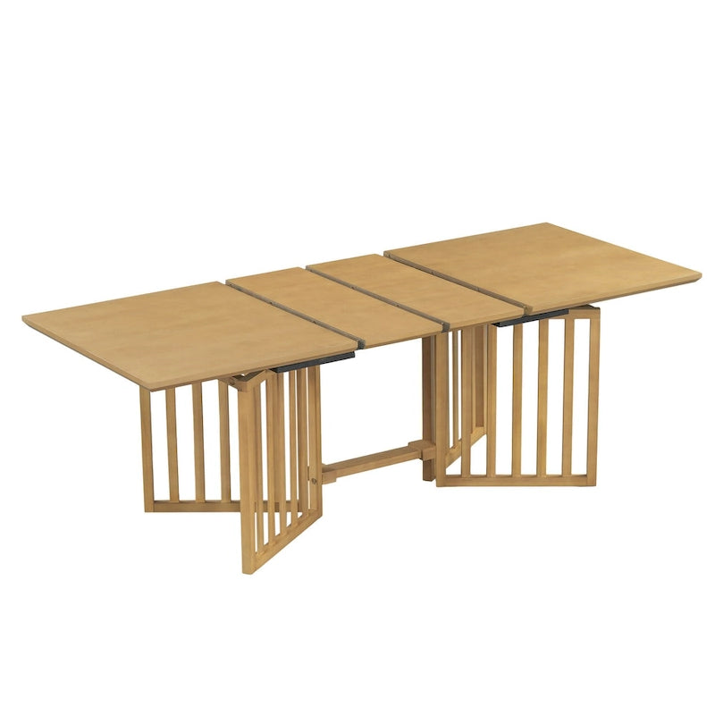 Ensemble de salle à manger de style campagnard 9 pièces avec table extensible et 8 chaises