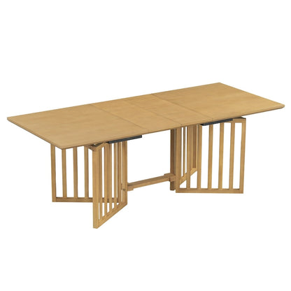 Ensemble de salle à manger de style campagnard 9 pièces avec table extensible et 8 chaises