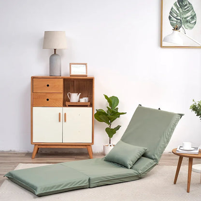 Fauteuil inclinable pliable et réglable à dossier haut, vert clair, avec sac de transport pour les voyages en plein air