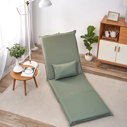 Fauteuil inclinable pliable et réglable à dossier haut, vert clair, avec sac de transport pour les voyages en plein air