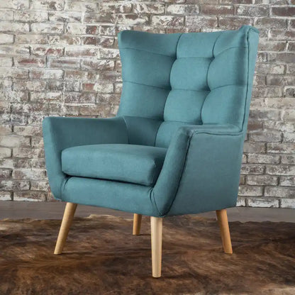Fauteuil à oreilles à dossier haut 32,5 pouces couleur sarcelle