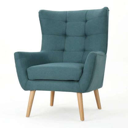 Fauteuil à oreilles à dossier haut 32,5 pouces couleur sarcelle