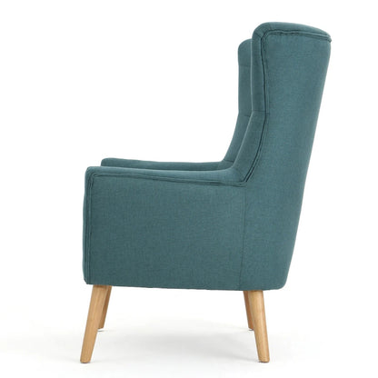Fauteuil à oreilles à dossier haut 32,5 pouces couleur sarcelle