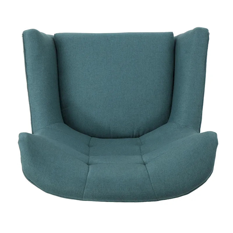 Fauteuil à oreilles à dossier haut 32,5 pouces couleur sarcelle