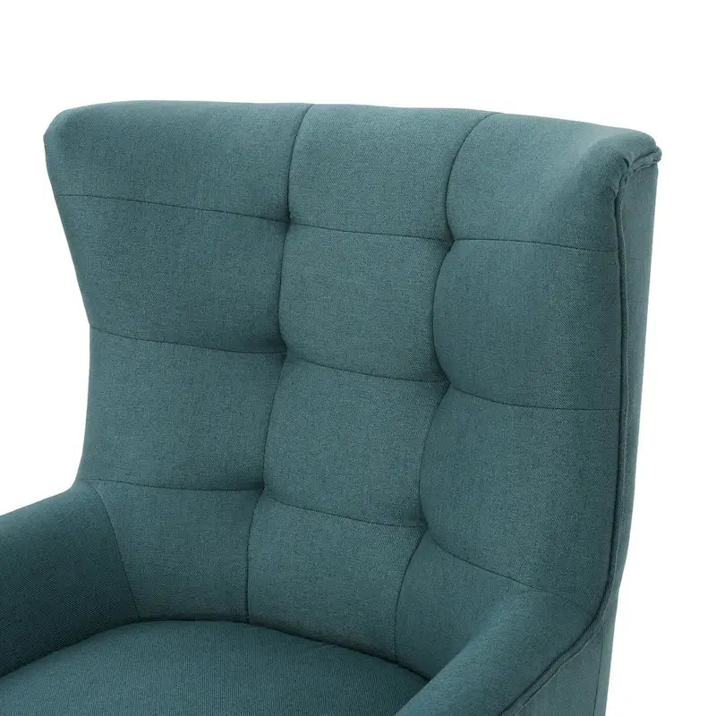 Fauteuil à oreilles à dossier haut 32,5 pouces couleur sarcelle