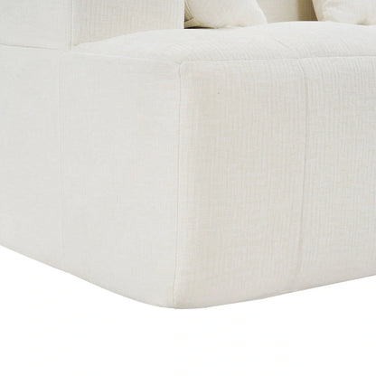 Canapé d'angle modulaire en chenille 101.2 avec assise profonde, design combinable libre et construction en mousse haute densité