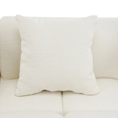 Canapé d'angle modulaire en chenille 101.2 avec assise profonde, design combinable libre et construction en mousse haute densité