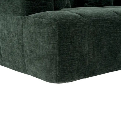 Canapé d'angle modulaire en chenille 101.2 avec assise profonde, design combinable libre et construction en mousse haute densité