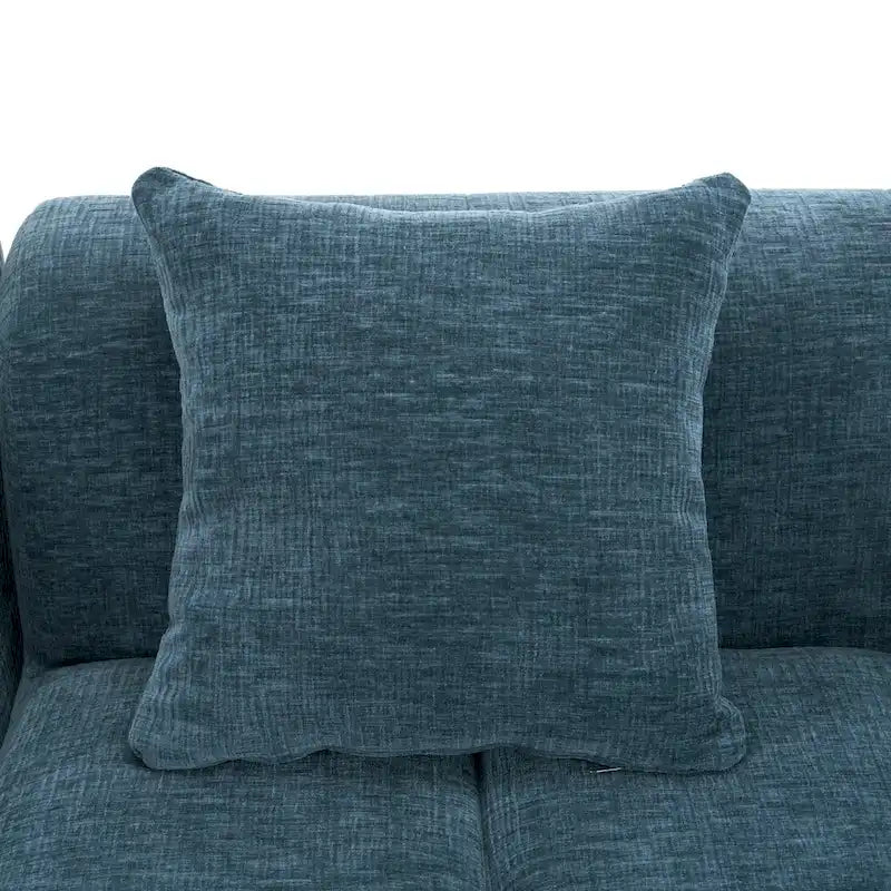 Canapé d'angle modulaire en chenille 101.2 avec assise profonde, design combinable libre et construction en mousse haute densité